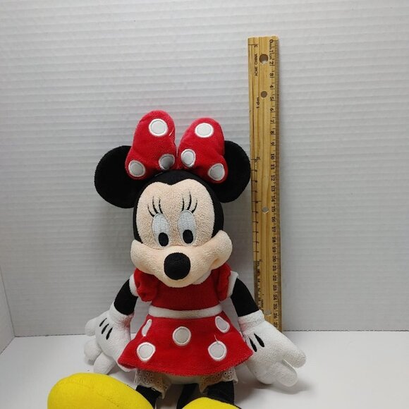 MINNIE MOUSE Disney Parks Large 16" Plush Stuffed Animal Toy Red Polka Dot Dress - Picture 6 of 9